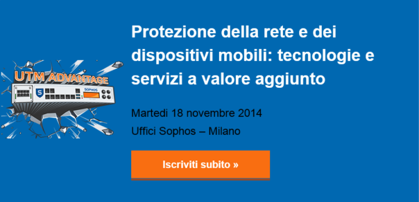 Evento Sophos Iscriviti